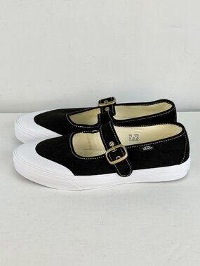 Men's 7.5, Women's 9 - VANS Mary Jane Ballet Slipper/Sneaker - Black/White